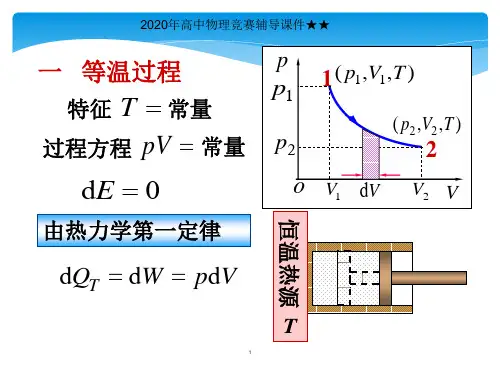 高三物理复习课件：理想气体的等温过程和绝热过程