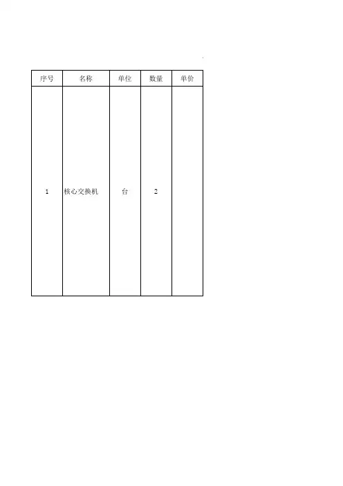 机房主要设备要求