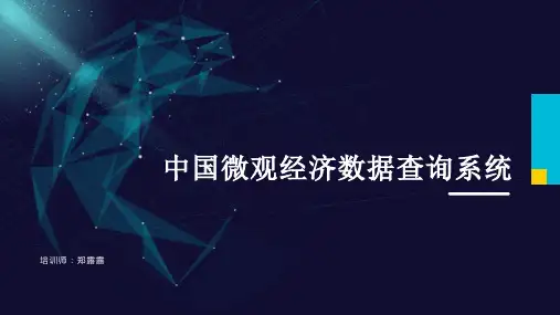中国微观经济数据查询系统
