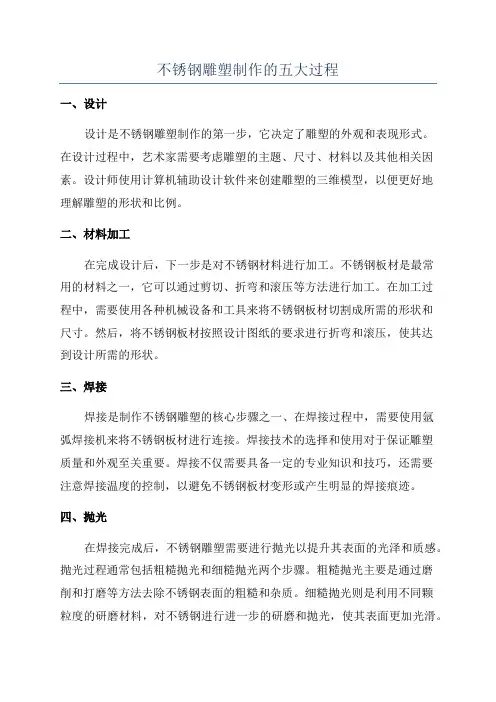 不锈钢雕塑制作的五大过程