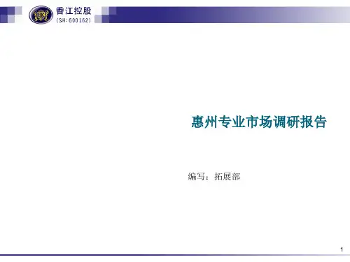 惠州项目前期市场调研定位报告42pPPT课件