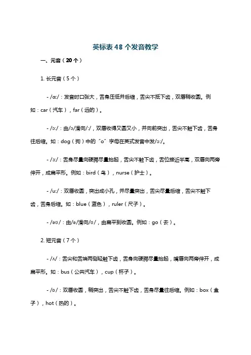 英标表48个发音教学