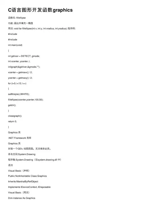 C语言图形开发函数graphics