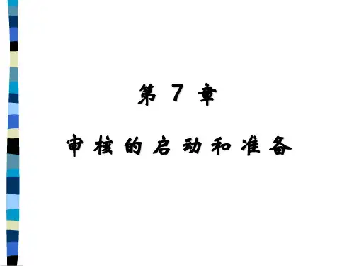 审核的启动和准备 ppt课件