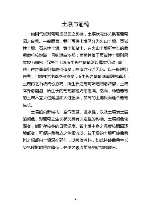 土壤与葡萄