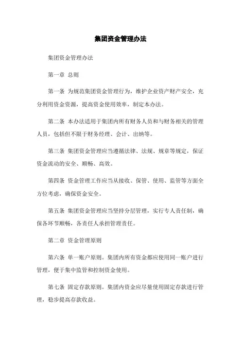 集团资金管理办法