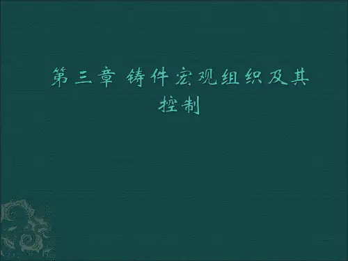 第三章 铸件宏观组织及其控制