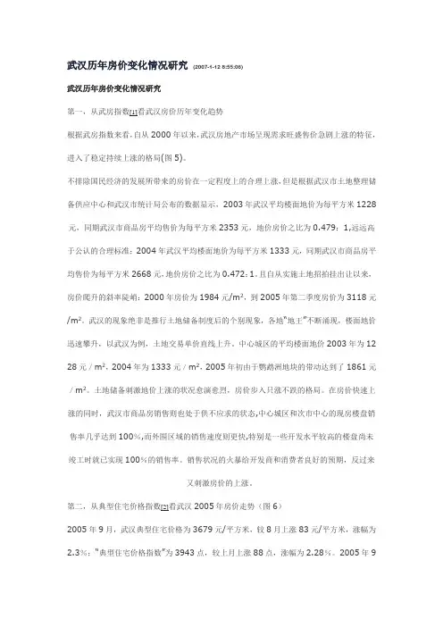 武汉历年房价变化情况研究