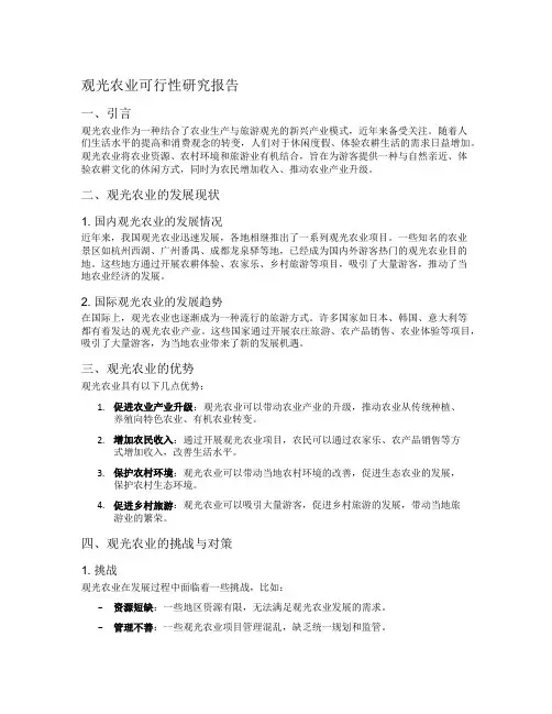 观光农业可行性研究报告