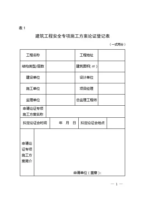 专家论证附表1-5