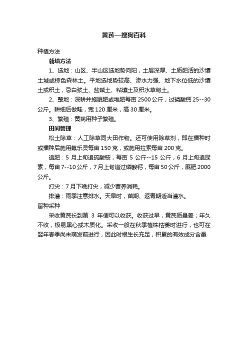 黄芪—搜狗百科