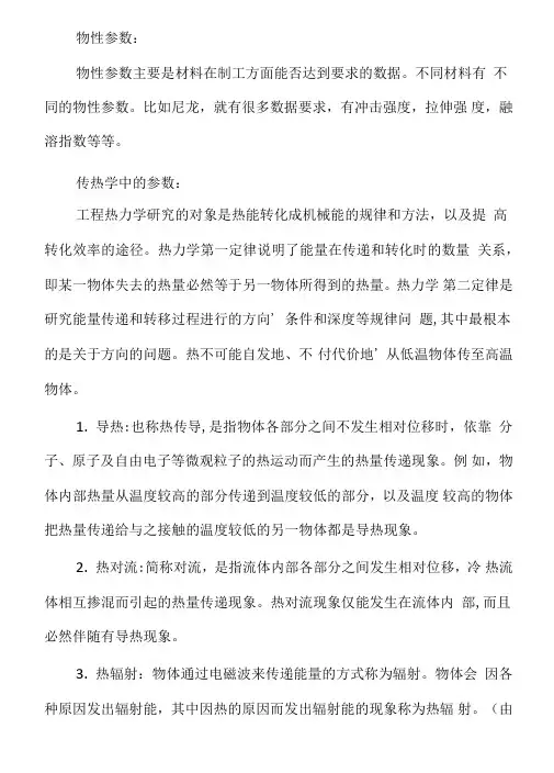 空气物性参数表