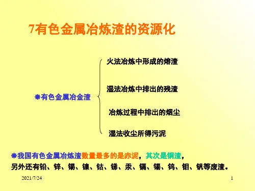 有色金属废渣提炼PPT课件