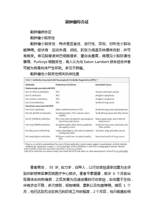 副肿瘤综合征