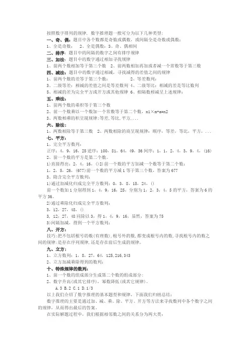 公务员考试数字推理