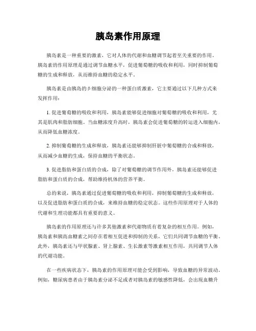 胰岛素作用原理
