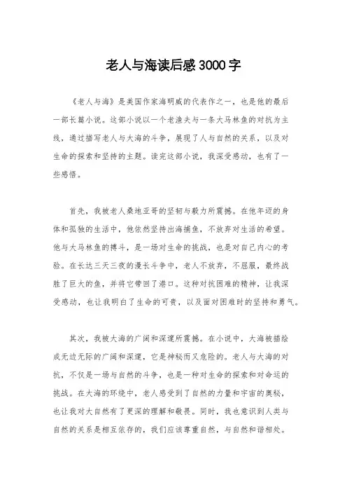 老人与海读后感3000字