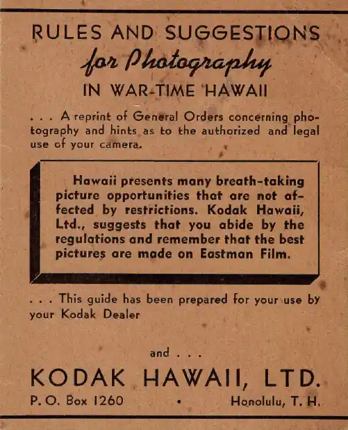 Kodak Hawaii 海外摄影指南说明书
