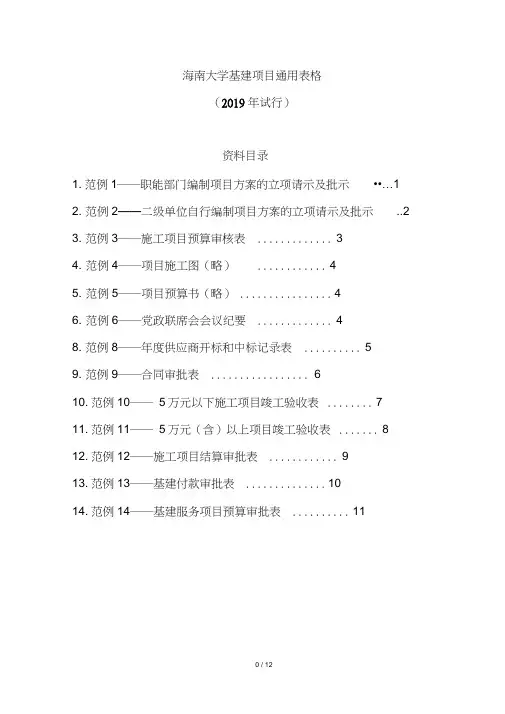 海南大学基建通用表格2019.09.14(1)(1)
