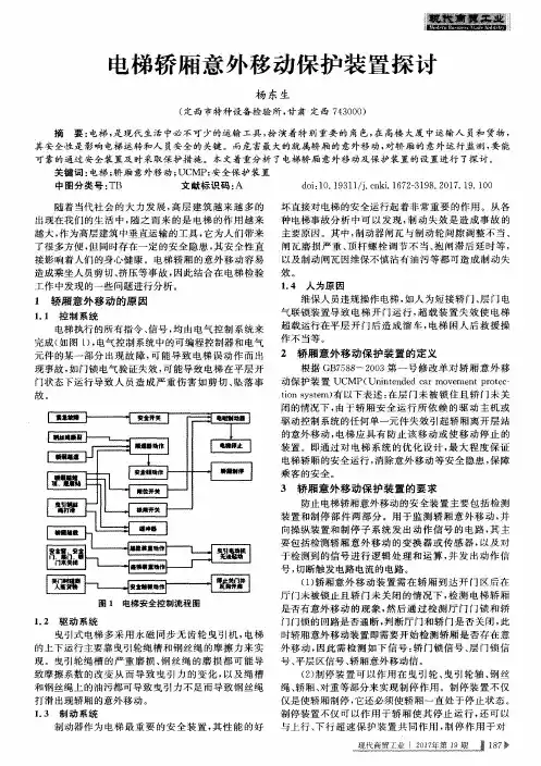 电梯轿厢意外移动保护装置探讨