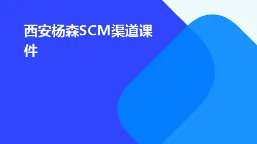 西安杨森SCM渠道课件