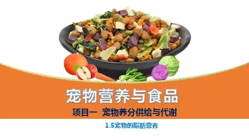 《宠物营养与食品》课件——1.5宠物的脂肪营养