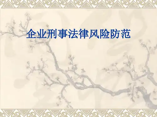 企业刑事法律风险防范