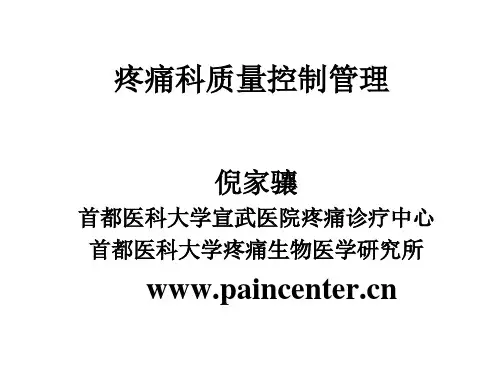 疼痛科质量控制管理ppt