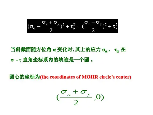 二向应力状态分析图解法ppt课件