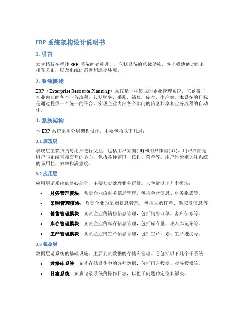 ERP系统架构设计说明书