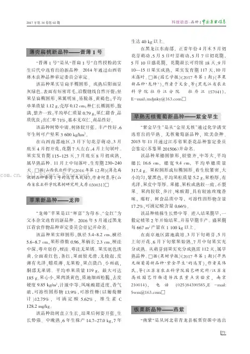 板栗新品种——燕紫