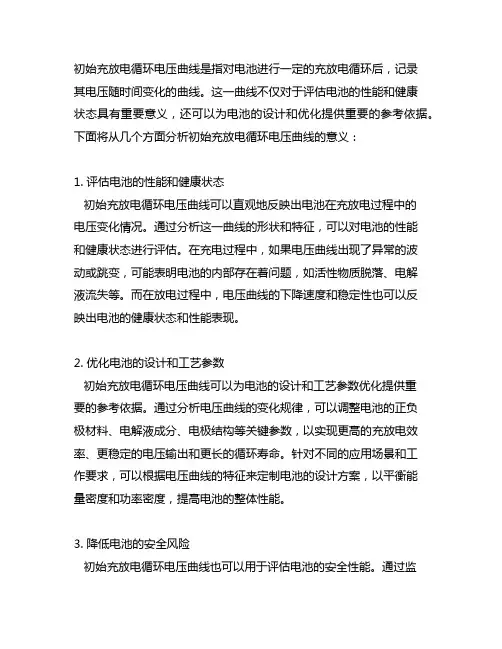 初始充放电循环电压曲线的意义