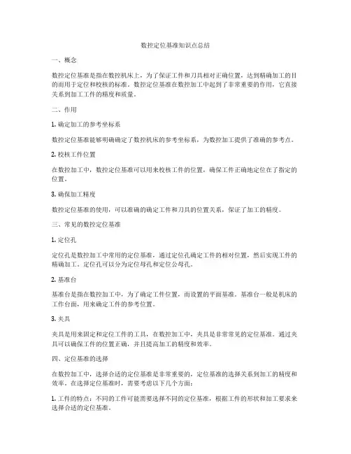 数控定位基准知识点总结