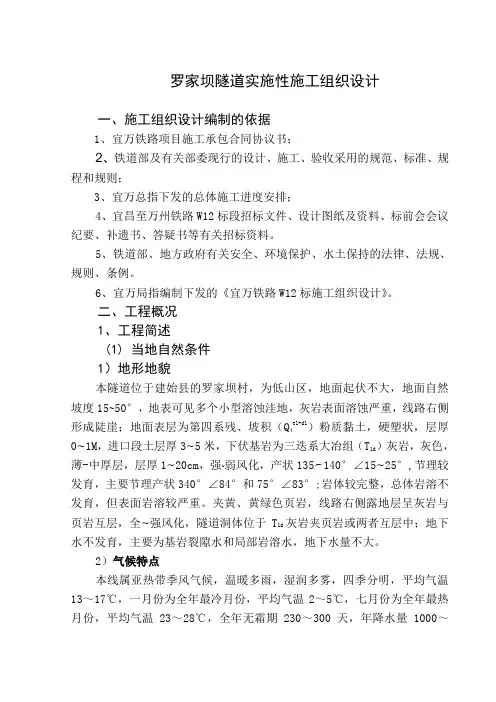 罗家坝隧道施工组织设计.doc