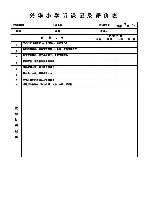 听课记录表格范文_2