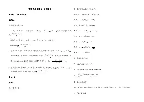 高中数学选修2-2-2-3知识点
