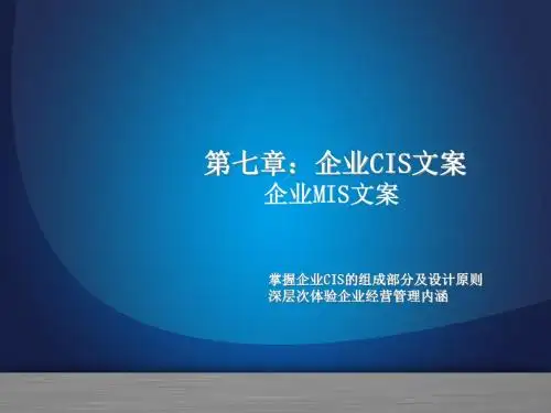 最新商务文案完美版电子教案-企业MIS文案