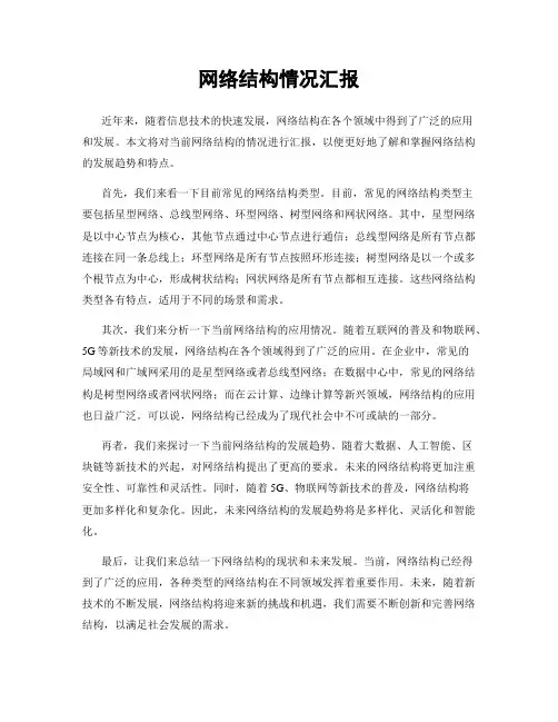 网络结构情况汇报