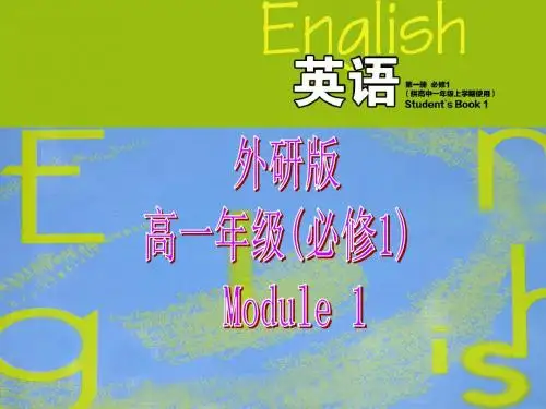 外研版高一英语必修1 Module 1 My First Day at Senior High Grammar 课件 (共42张PPT)