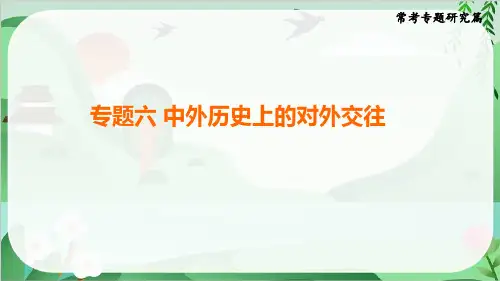 2025年中考历史总复习常考专题研究专题六 中外历史上的对外交往