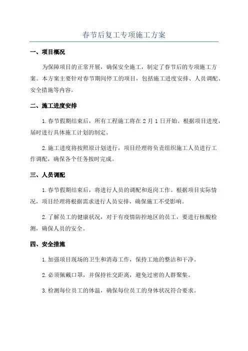 春节后复工专项施工方案