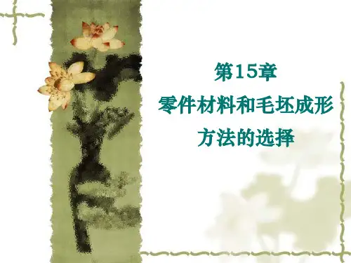 零件材料选择及毛坯成形