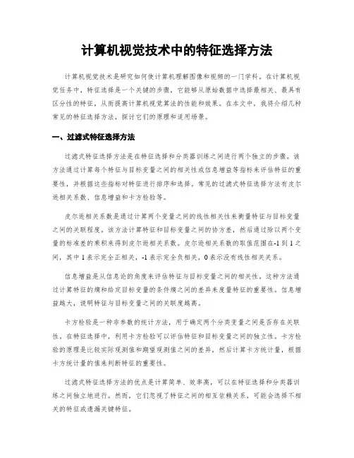 计算机视觉技术中的特征选择方法