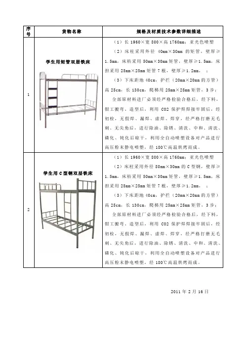 铁床参数