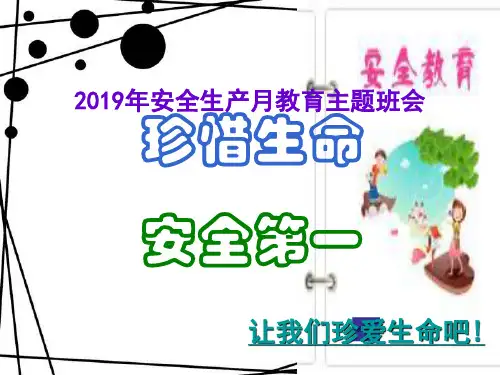 安全生产月班会ppt课件