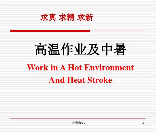 高温作业及中暑ppt课件