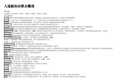 人造板知识要点整理