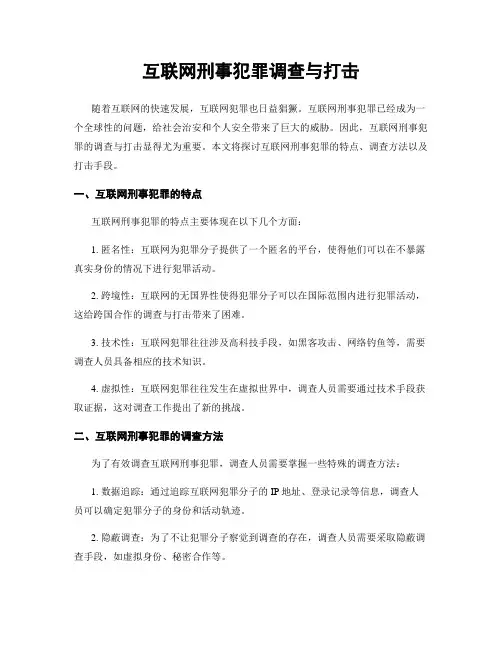 互联网刑事犯罪调查与打击