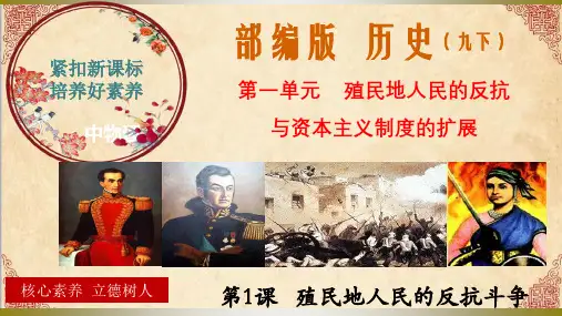 全国优质课一等奖初中历史九年级下册《第1课  殖民地人民的反抗斗争》(公开课获奖课件)