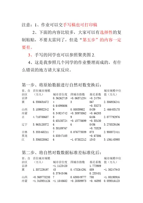 聚类分析参考作业
